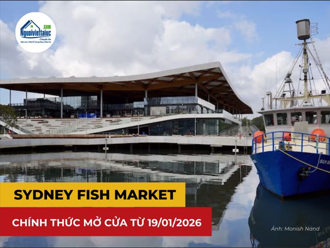 Chợ Cá Sydney mới chính thức mở cửa từ 19/01/2026