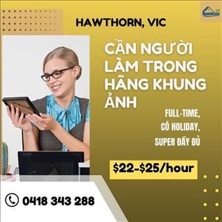 Hãng khung ảnh cần người làm, lương hấp dẫn, super holiday đầy đủ