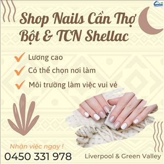 Shop nails cần thợ bột và tay chân nước shellac lương cao