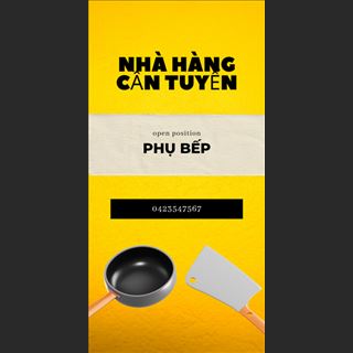 Nhà hang cần tuyển phụ bếp 