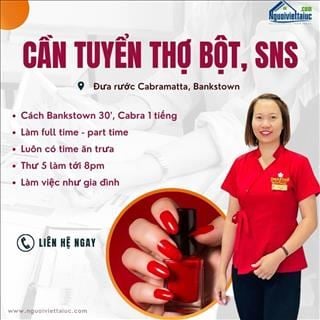Shop nail cần thợ nước, waxing, đưa rước Bankstown, Cabramatta