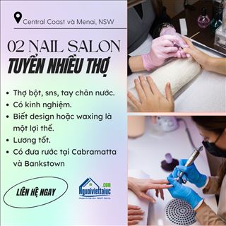 02 shop nail có đưa rước ở Cabra & Bankstown cần nhiều thợ 