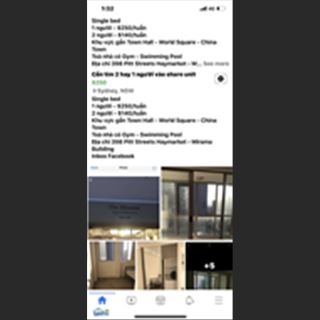 Dư phòng cho 2 bạn share giá $140/week vùng Haymarket