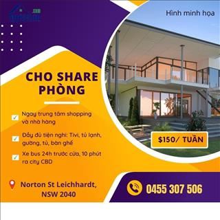Cho share phòng ở Norton St Leichhardt ngay shopping centre