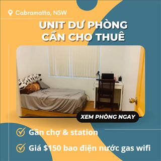 Unit gần chợ Cabramatta dư phòng cho share